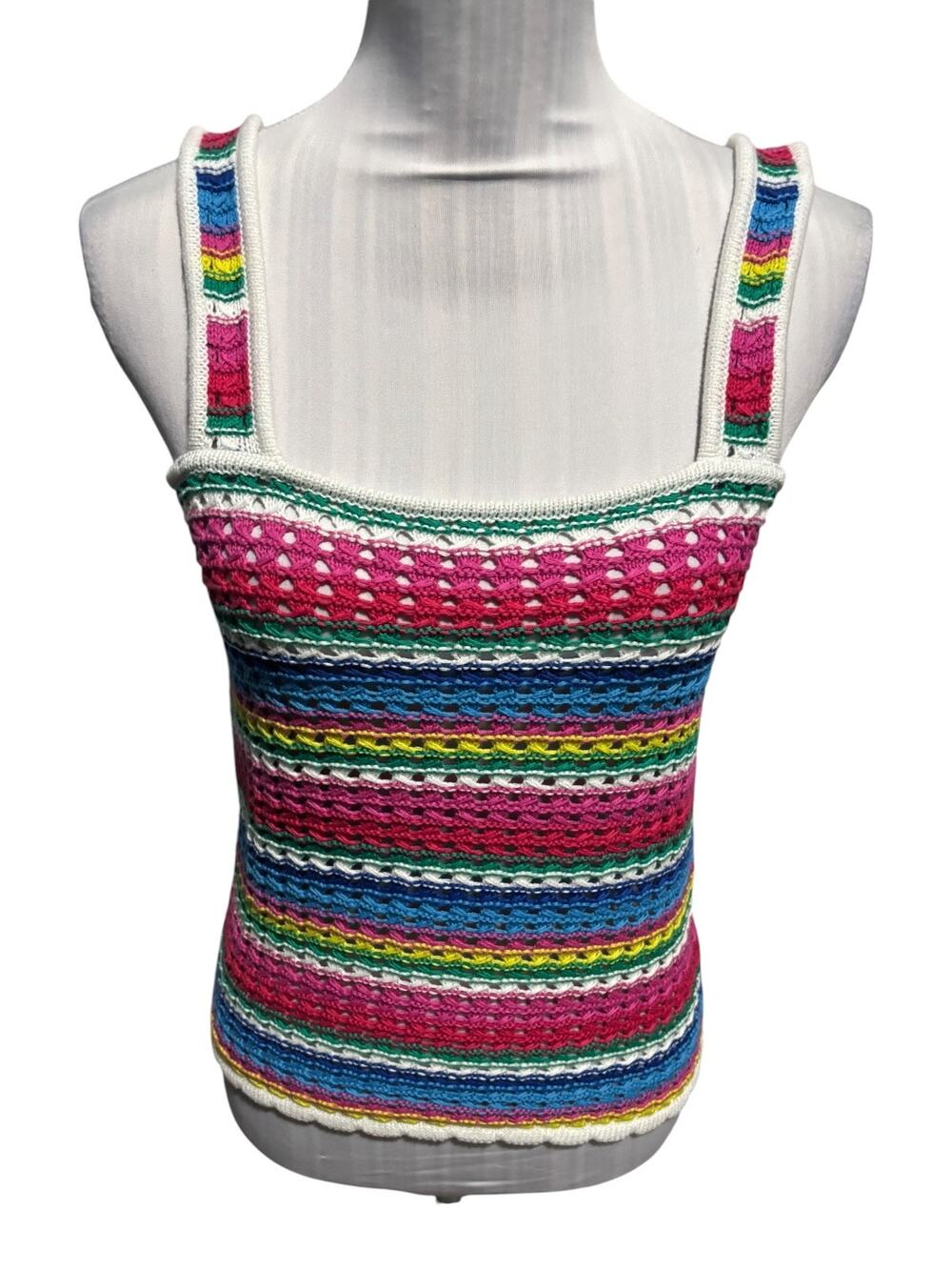 Gap Multicolored Striped Sweater Sleeveless Size XS